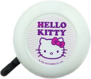 BIKE FASHION Kinder-Glocke Hello Kitty weiß / pink | Motiv: Hello Kitty | Durchmesser: 57 mm