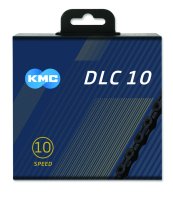 KMC Fahrrad Kette DLC10 Kompatibilität: 10-fach | SB-Verpackung | schwarz | 116 Glieder