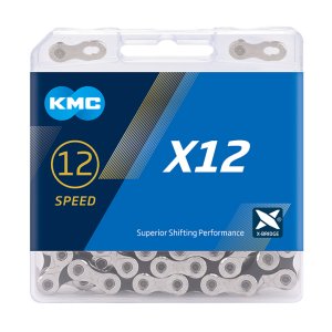 KMC Fahrrad Kette X12 Kompatibilität: 12-fach | SB-Verpackung | silber | 126 Glieder