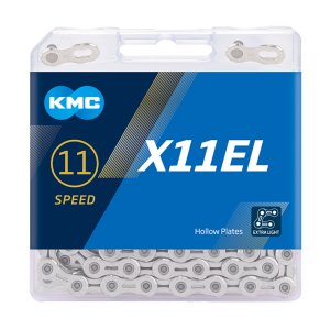 KMC Fahrrad Kette X11EL Kompatibilität: 11-fach | SB-Verpackung | silber | 118 Glieder