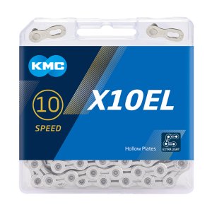 KMC Fahrrad Kette X10EL Kompatibilität: 10-fach | SB-Verpackung | silber | 114 Glieder
