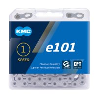 KMC E-Bike Kette e101 EPT Kompatibilität: Nabenschaltung | SB-Verpackung | silber | 112 Glieder