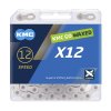 KMC Fahrrad Kette X12 WAXED 12-fach silber 126 Glieder, 1/2  x 11/128 
