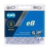 KMC E-Bike Kette e8 Turbo EPT 6/7/8-fach silber 122 Glieder, 1/2  x 3/32 