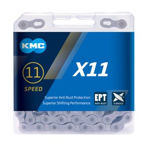 KMC Fahrrad Kette X11 EPT Kompatibilität: 11-fach | SB-Verpackung | silber | 118 Glieder