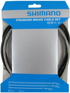 SHIMANO Bremszugset Universal Länge Innenzug: 1x 1000, 1x 2050 mm | Walzennippel/Birnennippel