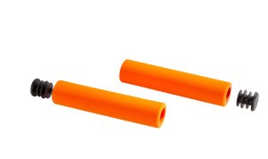 MATRIX Lenkergriff G63 Silikon Länge: 130/130 mm | orange | Silikon | Ausführung: lang/lang | SB-Verpackung