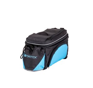 MATRIX Gepäckträgertasche Befestigung: Universal-Klettbandbefestigung | schwarz / blau