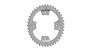 ESJOT Kettenblatt für Panasonic 41 Zähne | silber | Lochkreis: 104 mm | Ausführung: 1/2 x 3/32 + 1/2 x 11/128 gekröpft