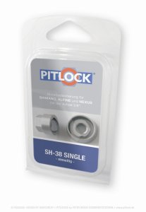 PITLOCK Sicherung Hinterrad Set SH 38 Single silber | für Shimano Nexus/Alfine, HR-Vollachsen mit 3/8''