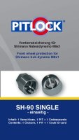 PITLOCK Sicherung Vorderrad Set SH 90 Single silber | für Shimano Nabendynamo Vollachse