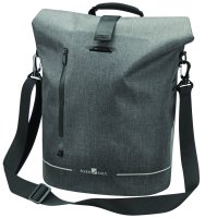 RIXEN & KAUL Einzeltasche Lightpack GT Waterproof grau | Für Gepäckträger (Druchmesser 8 - 16 mm)