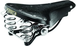 BROOKS Leder Sattel B66 B66 Short (Damen) | City / Trekking / Touring | Maße: 210 x 235 x 101 mm | schwarz
