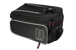 BASIL Gepäckträgertasche Sport Design trunkbag schwarz | Für MIK, Racktime, i-Rack/Carrymore Platten