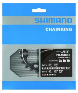 SHIMANO Kettenblatt Deore XT FCM8000 22 Zähne | silber | Lochkreis: 64 mm
