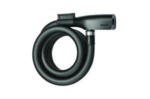 AXA Spiralkabelschloss Resolute mattschwarz | Länge: 1200 mm | Durchmesser: 15 mm