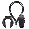 AXA Rahmenschloss Set Imenso L AZ inkl. Kette ULC (130 cm) und Tasche 75 mm schwarz