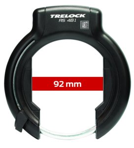 TRELOCK Rahmenschloss RS 481 Protect-O-Connect XXL NAZ schwarz | Ausführung: für Ballonreifen