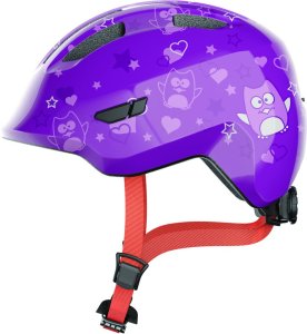 ABUS Kinderhelm Smiley 3.0 Größe: S | Kopfumfang: 45 - 50 cm | purple star