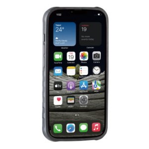 TOPEAK Smartphonehalter Ridecase Maße: 15,4 x 7,9 x 1,49 cm cm | Apple iPhone 13 Pro | schwarz/grau