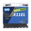 KMC Fahrrad Kette X11EL BlackTech WAXED 11-fach blacktech 118 Glieder, 1/2  x 11/128 